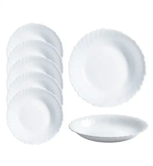 LUMINARC FESTON 6 szt. - Talerz głęboki 21 cm / szkło hartowane