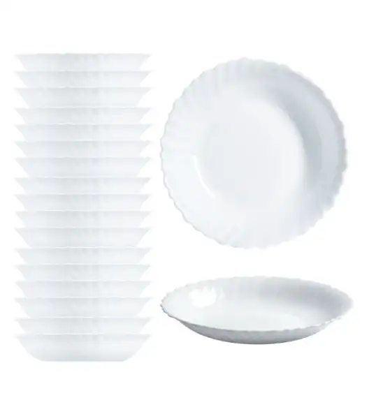 LUMINARC FESTON 18 szt. - Talerz głęboki 21 cm / szkło hartowane