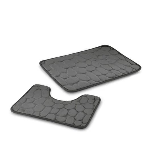 TADAR Dywaniki łazienkowe 40 x 60 cm i 50 x 40 cm / szare