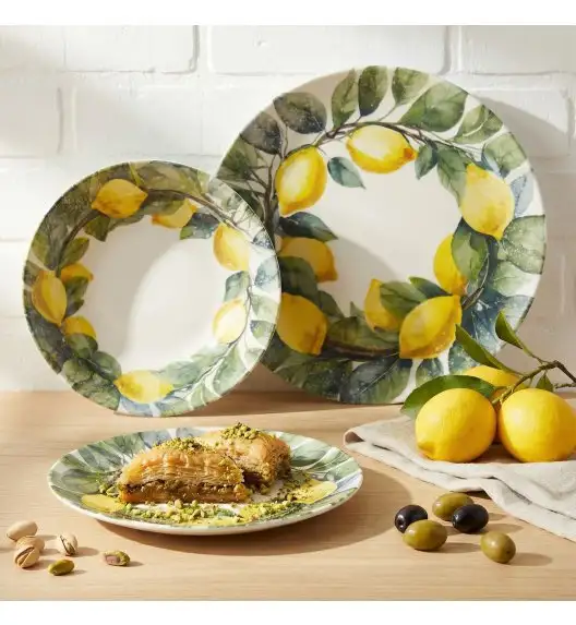 LUBIANA BOSS KERAJET | 469 KJ | Serwis obiadowy 24/72 elementy | 9143 CYTRYNY