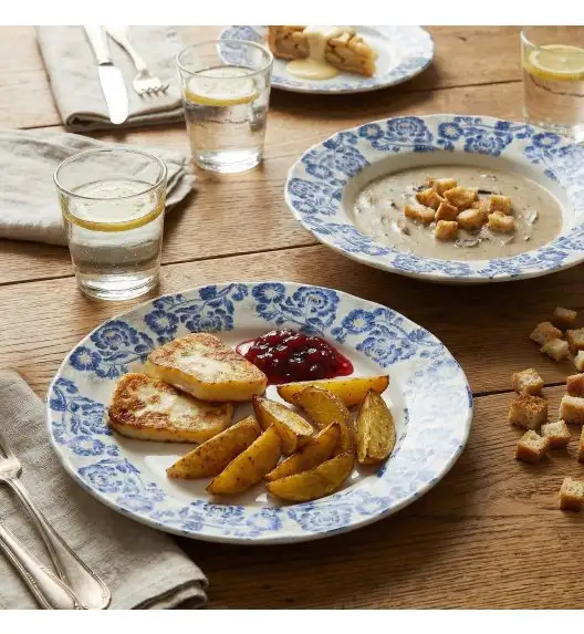 LUBIANA MARIA KERAJET | 731 KJ | Serwis obiadowy 24/72 elementy | 9227 Niebieskie kwiaty