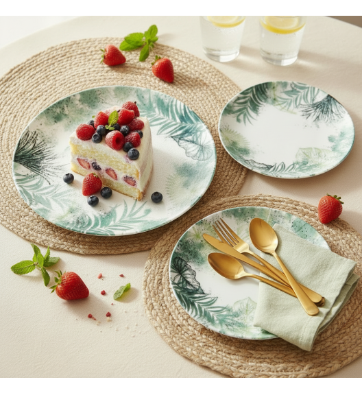 LUBIANA BOSS KERAJET | 609 KJ | Serwis obiadowy 24/72 elementy | 9231 LIŚCIE 