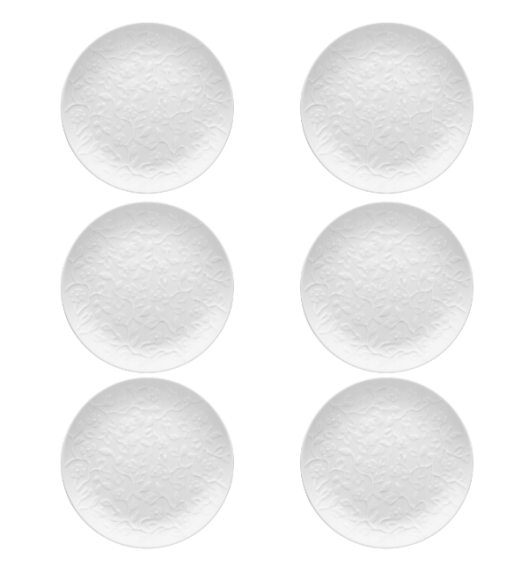 LUBIANA HANAMI Talerz obiadowy płytki 27 cm x 6 sztuk / biała porcelana luz