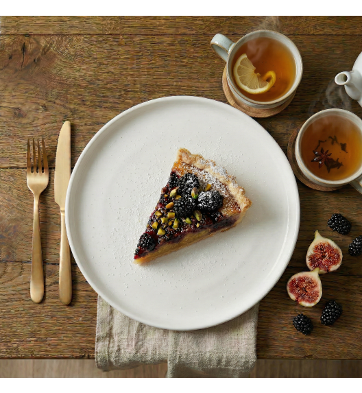 LUBIANA ANKARA | Talerz deserowy 20 cm | biała porcelana luz 