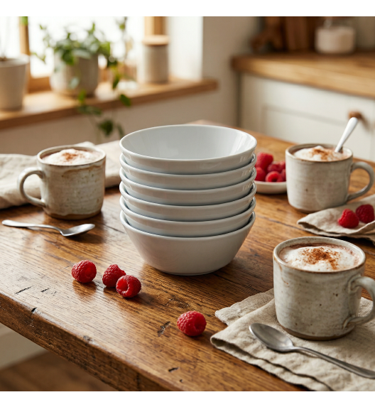 LUBIANA ANKARA | Salaterka 16 cm x 6 sztuk | biała porcelana luz 