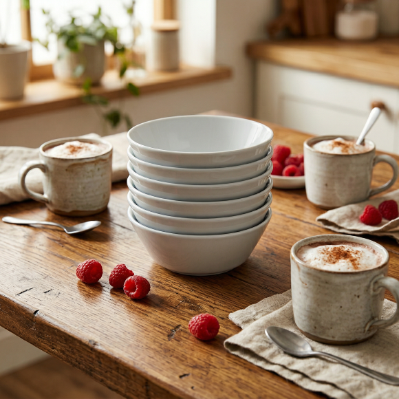 LUBIANA ANKARA | Salaterka 15 cm x 6 sztuk | biała porcelana luz 