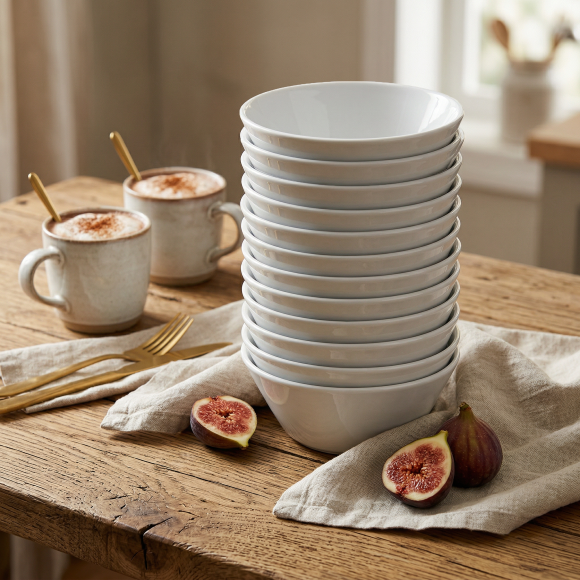 LUBIANA ANKARA | Salaterka 15 cm x 12 sztuk | biała porcelana luz 