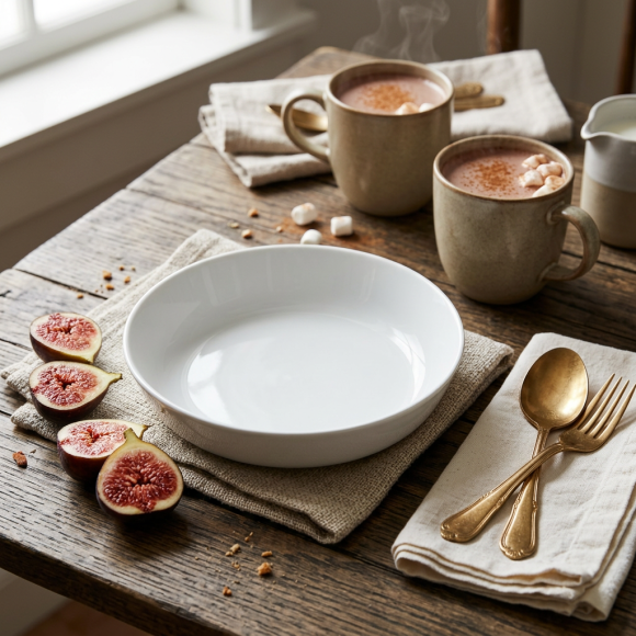 LUBIANA ANKARA | Talerz głęboki 20 cm | biała porcelana luz 