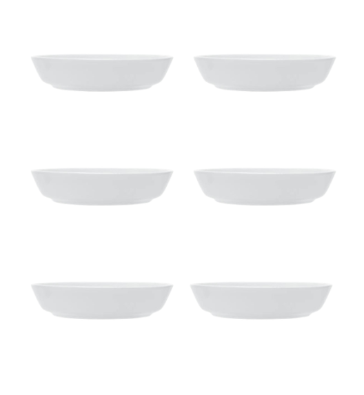 LUBIANA ANKARA | Talerz głęboki 20 cm x 6 sztuk | biała porcelana luz 
