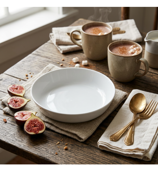 LUBIANA ANKARA | Talerz głęboki 20 cm x 6 sztuk | biała porcelana luz 