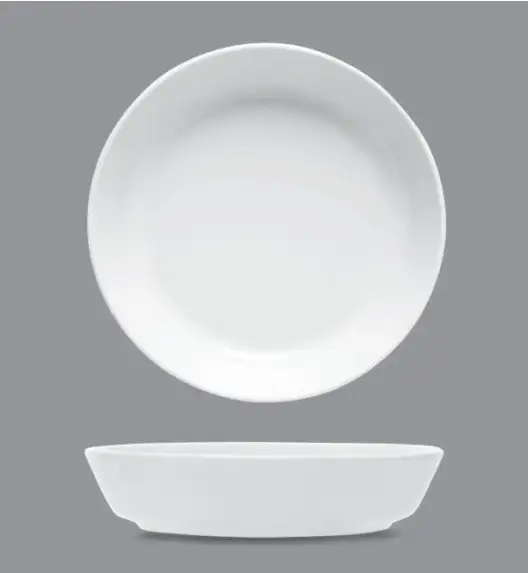 LUBIANA ANKARA | Talerz głęboki 20 cm x 12 sztuk | biała porcelana luz 