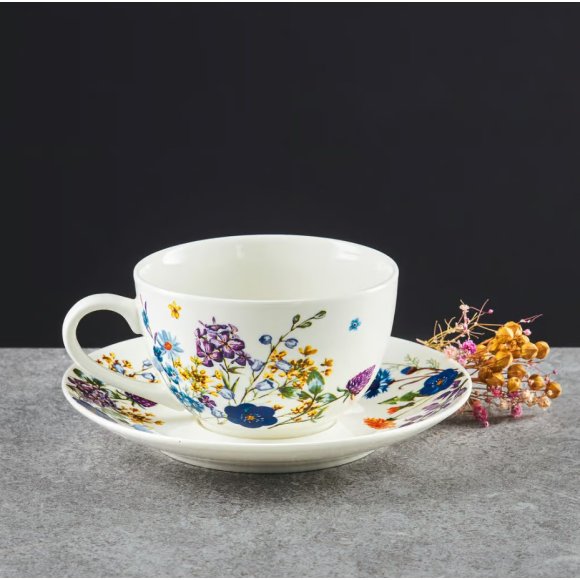 WYPRZEDAŻ! AMBITION FIORI Serwis kawowy 6 elementów dla 3 osób