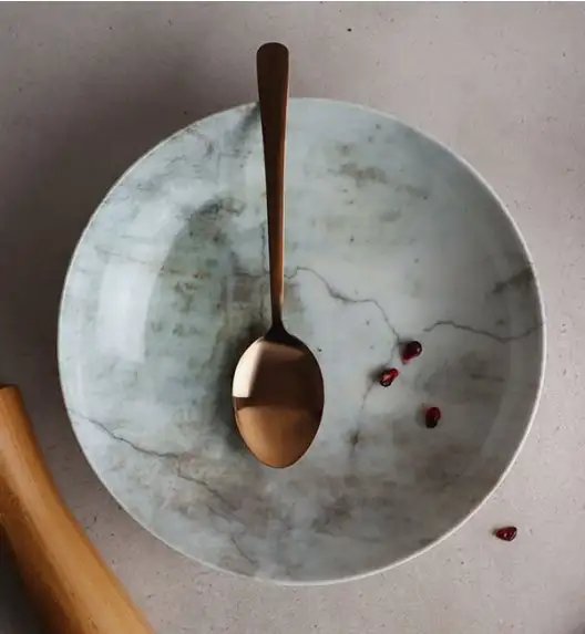 WYPRZEDAŻ! LUBIANA BOSS KERAJET | 002 MARMUREK | Zestaw 4 talerzy głębokich| porcelana