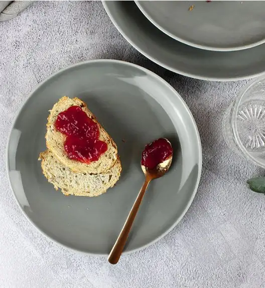 WYPRZEDAŻ! LUBIANA BOSS K1 Zestaw 3 talerzy deserowych  20,5 cm / szary