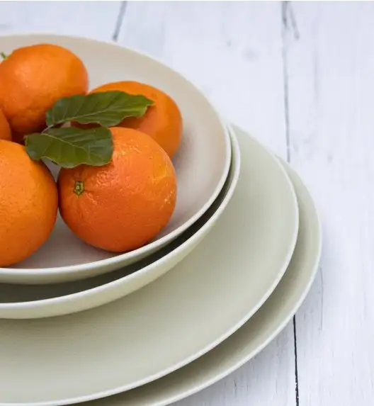 WYPRZEDAŻ! LUBIANA ETO MODERN KE00 Serwis obiadowy kremowy 9 el / 3 osób / porcelana 