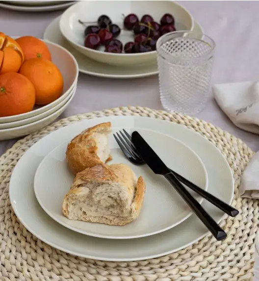 WYPRZEDAŻ! LUBIANA ETO MODERN KE00 Zestaw 2 talerzy obiadowych i deserowych / 4 el / porcelana 