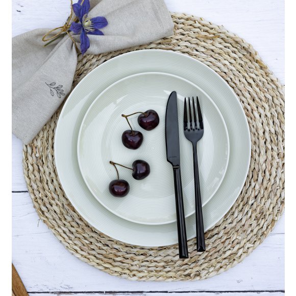 WYPRZEDAŻ! LUBIANA ETO MODERN KE00 Zestaw 2 talerzy obiadowych i deserowych / 4 el / porcelana 