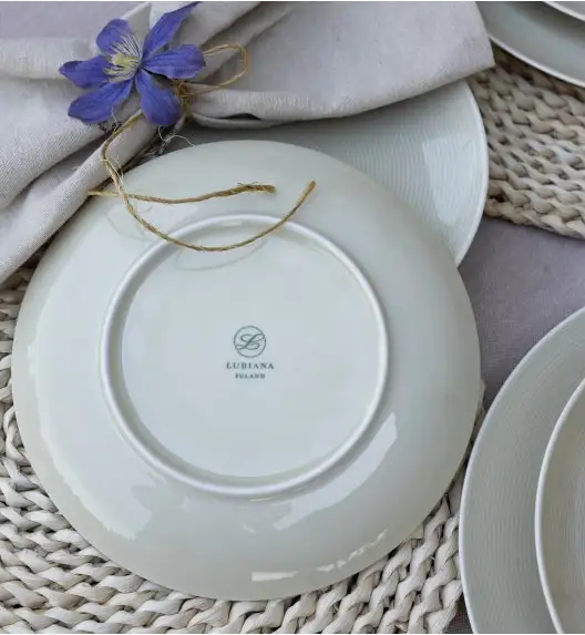WYPRZEDAŻ! LUBIANA ETO MODERN KE00 Zestaw 2 talerzy obiadowych i deserowych / 4 el / porcelana 