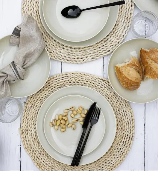 WYPRZEDAŻ! LUBIANA ETO MODERN KE00 Zestaw 3 talerzy deserowych / 3 el / porcelana 