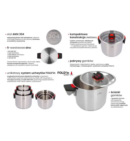 WYPRZEDAŻ! ZWIEGER KOMPACT Garnek 2l z pokrywką 16 cm  / stal nierdzewna 