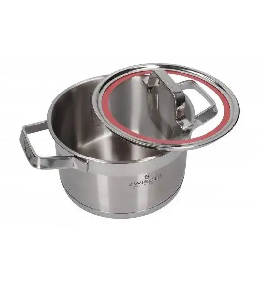 WYPRZEDAŻ! ZWIEGER KLASSIKER Komplet garnków z pokrywkami 10 el / stal nierdzewna SS 304 / BRAK POKRYWKI 18 CM W KOMPLECIE
