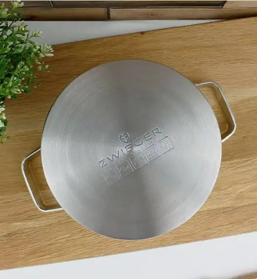 WYPRZEDAŻ! ZWIEGER KLASSIKER Komplet garnków z pokrywkami 10 el / stal nierdzewna SS 304 / BRAK POKRYWKI 18 CM W KOMPLECIE
