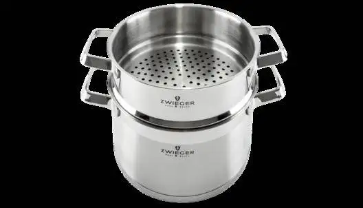 WYPRZEDAŻ! ZWIEGER KLASSIKER Komplet garnków z pokrywkami 9 el / stal nierdzewna SS 304 / BRAK POKRYWEK 18 i 20 CM W KOMPLECIE