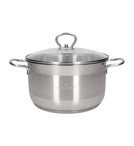 WYPRZEDAŻ! ZWIEGER ROCCA Komplet 6 el garnków 1,8l/ 2,5l, 5,6 l  z pokrywkami 16/18/24 cm / stal nierdzewna AISI 304  - PRIDUKT WYPRZEDAŻOWY! (z oryginalnego kpl 8el)