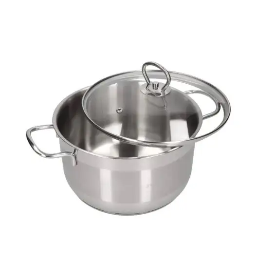 WYPRZEDAŻ! ZWIEGER ROCCA Komplet 6 el garnków 1,8l/ 2,5l, 5,6 l  z pokrywkami 16/18/24 cm / stal nierdzewna AISI 304  - PRIDUKT WYPRZEDAŻOWY! (z oryginalnego kpl 8el)