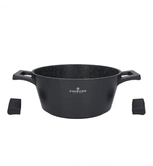 WYPRZEDAŻ! ZWIEGER BLACK STONE Garnek 24 cm BEZ POKRYWKI! / GREBLON C3 GRANITE non-stick
