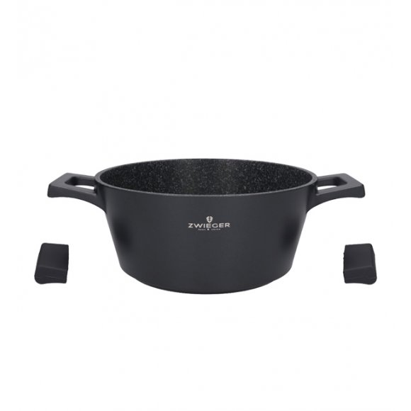WYPRZEDAŻ! ZWIEGER BLACK STONE Garnek 24 cm BEZ POKRYWKI! / GREBLON C3 GRANITE non-stick
