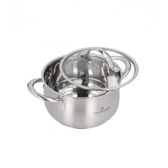 WYPRZEDAŻ! ZWIEGER PRACTI PLUS Garnek stalowy z pokrywką 18 cm - PRODUKT WYPRZEDAŻOWY!