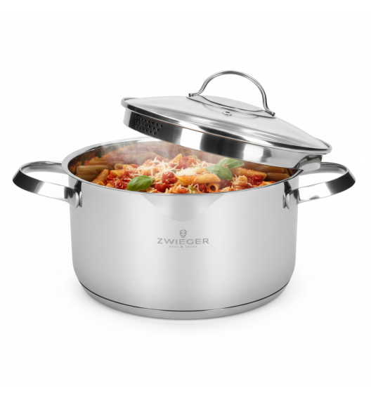 ZWIEGER VERON Garnek 3,9 l z pokrywką 22 cm / stal nierdzewna