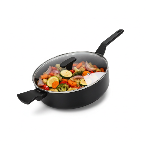 ZWIEGER VERON Patelnia głęboka 28 cm z pokrywką / PFLUON / non-stick 
