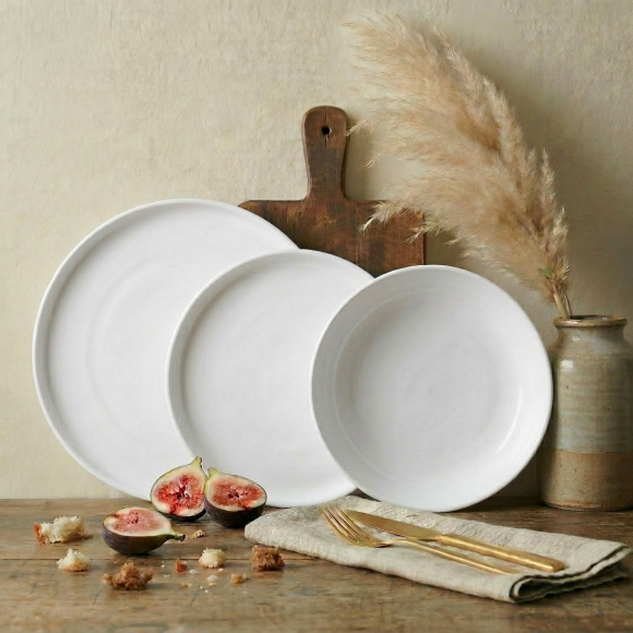 LUBIANA ANKARA | Serwis obiadowy 54 el dla 18 osób | biała porcelana  