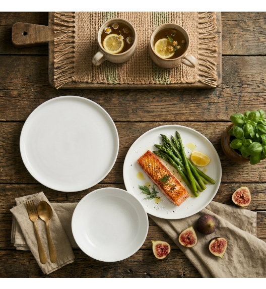 LUBIANA ANKARA | Serwis obiadowy 72 el dla 24 osób | biała porcelana  