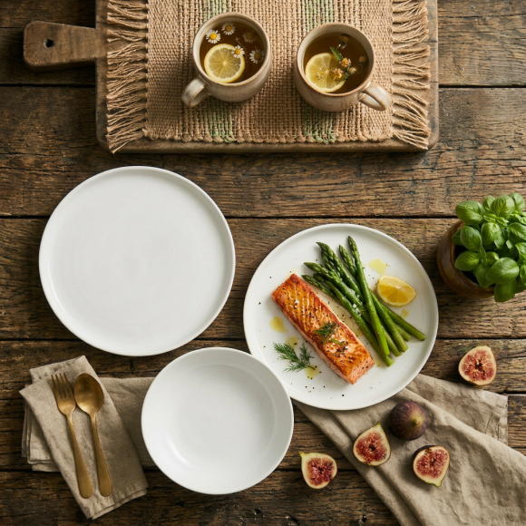 LUBIANA ANKARA | Serwis obiadowy 72 el dla 24 osób | biała porcelana  