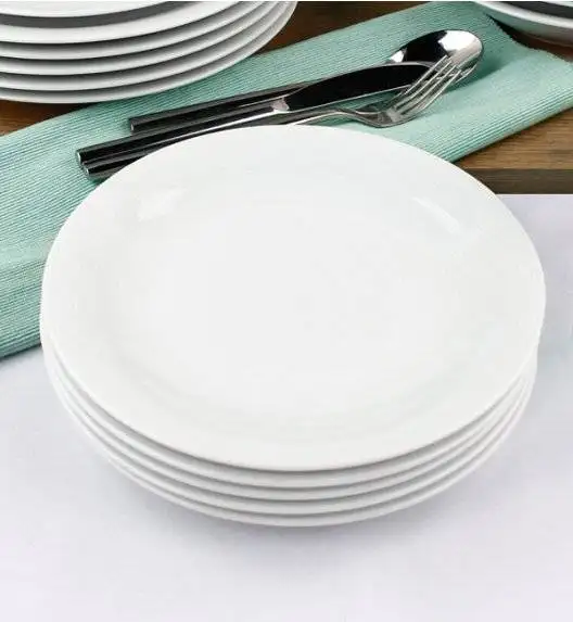 WYPRZEDAŻ! LUBIANA ETO Komplet talerzy obiadowych i głębokich / 12 el /  porcelana