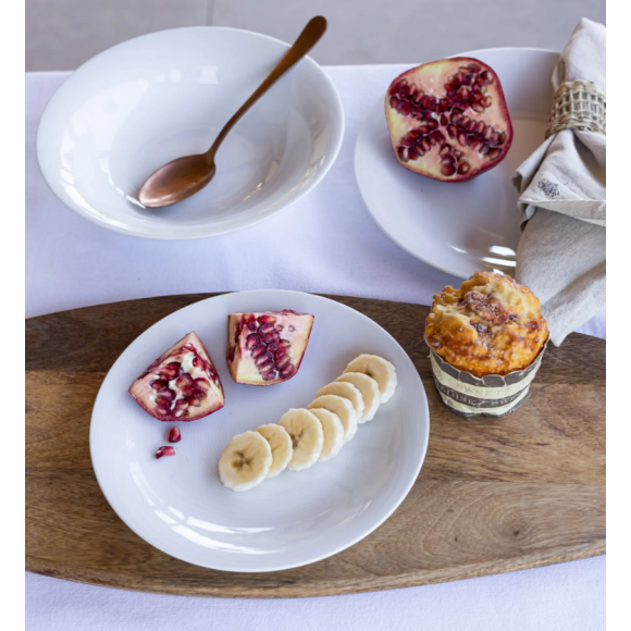 WYPRZEDAŻ! LUBIANA ETO Komplet talerzy obiadowych i głębokich / 12 el /  porcelana