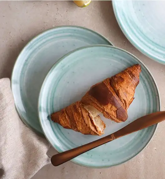 WYPRZEDAŻ! LUBIANA BOSS KERAJET | 013 ZIELONY | Komplet 6 talerzy dla 2 osób | N003