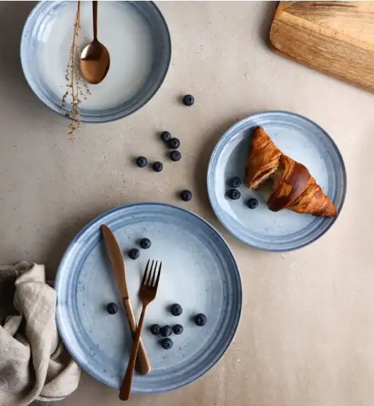 WYPRZEDAŻ! LUBIANA BOSS KERAJET | 014 NIEBIESKI | Serwis obiadowy 3/9 elementów | N004