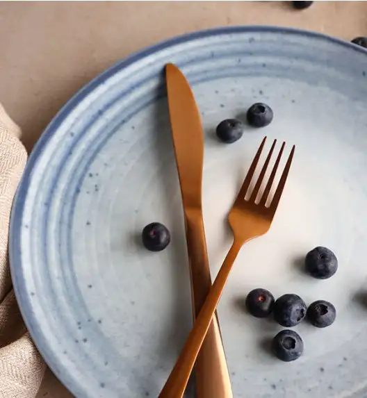 WYPRZEDAŻ! LUBIANA BOSS KERAJET | 014 NIEBIESKI | Serwis obiadowy 3/9 elementów | N004