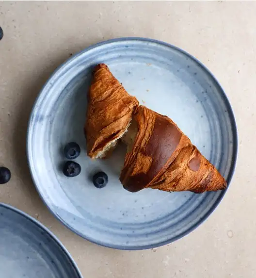 WYPRZEDAŻ! LUBIANA BOSS KERAJET | 014 NIEBIESKI | Zestaw 4 talerzy dla 2 osób | N004