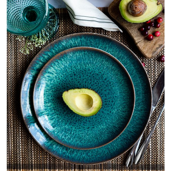 WYPRZEDAŻ! LUBIANA BOSS KERAJET COSMOS Serwis obiadowy 4/12 elementów / zielony