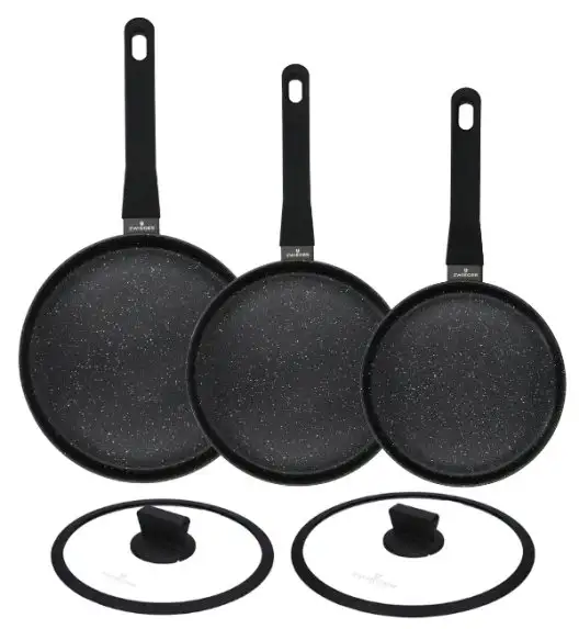 ZWIEGER VERON Komplet patelni 20, 24, 28 cm + Pokrywki Zwieger  24, 28 cm