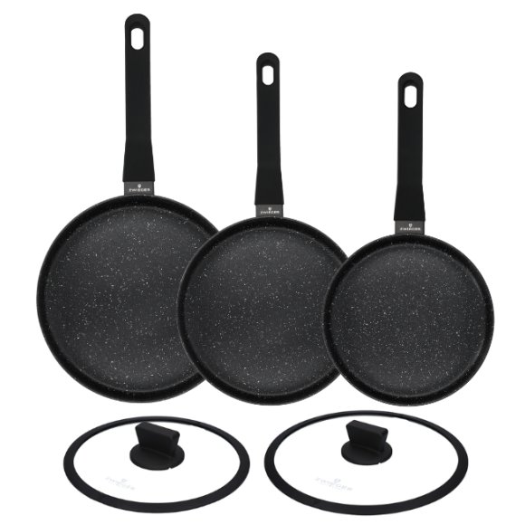 ZWIEGER VERON Komplet patelni 20, 24, 28 cm + Pokrywki Zwieger  24, 28 cm