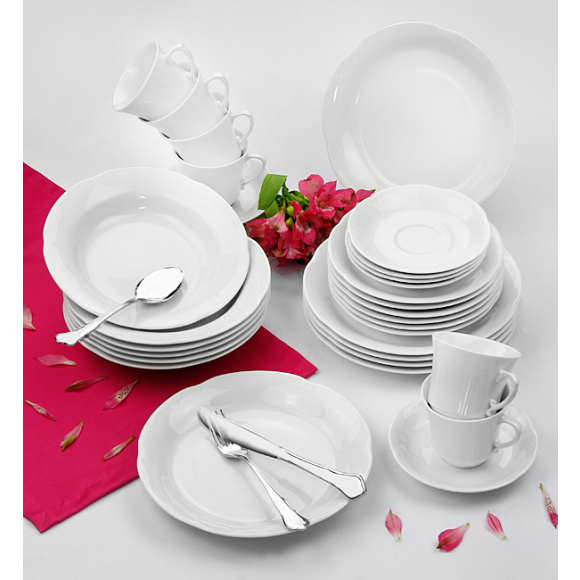 WYPRZEDAŻ! CHODZIEŻ KAMELIA C000 BIAŁA komplet 5 spodków / porcelana