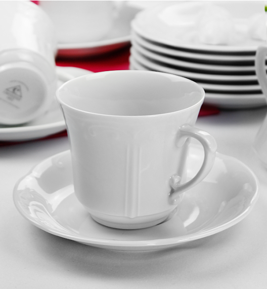 WYPRZEDAŻ! CHODZIEŻ KAMELIA C000 BIAŁA komplet 5 spodków / porcelana