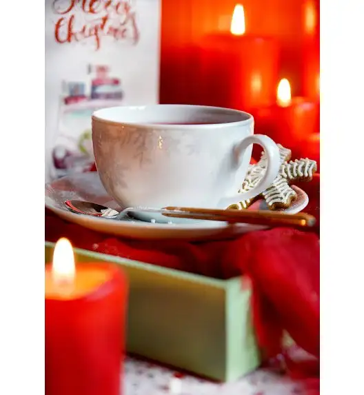 WYPRZEDAŻ! CHODZIEŻ YVETTE G629 ŚNIEŻYNKI Zestaw kawowy 10 el / 5 osób / porcelana