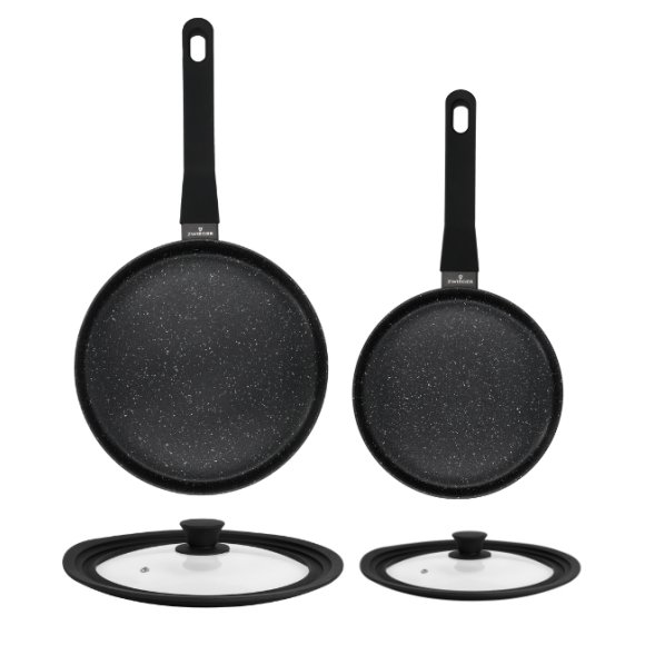ZWIEGER VERON Komplet patelni 20, 28 cm + Pokrywki uniwersalne Tadar